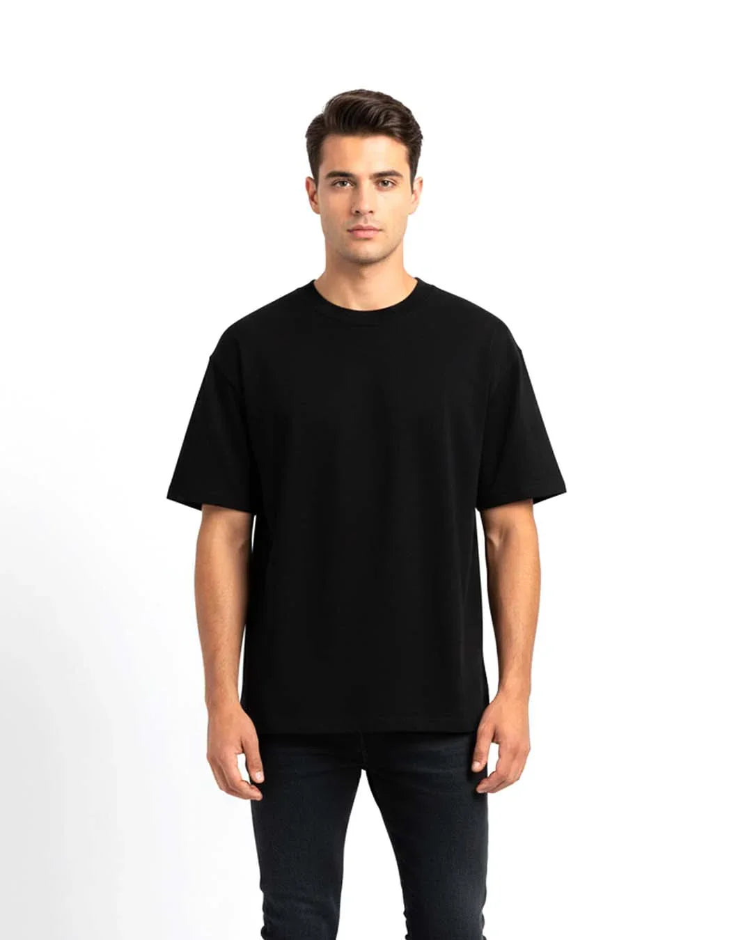 Oversized Black Tee - Relvo